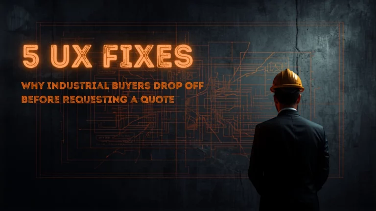 Why Industrial Buyers Drop Off Before Requesting a Quote (And 5 UX Fixes That Change That)