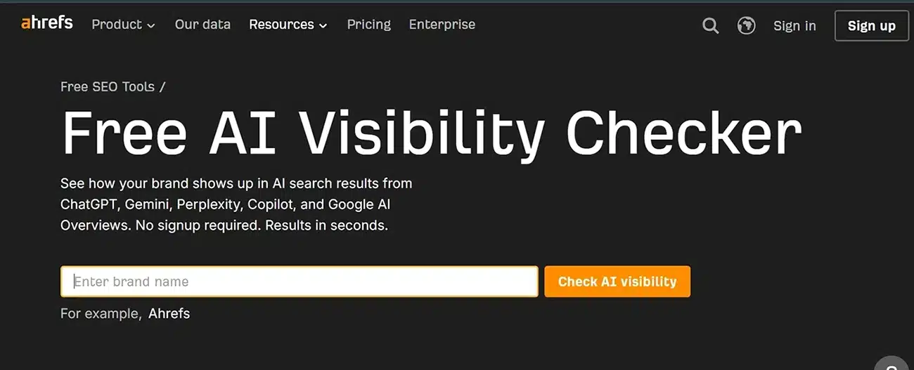 Ahrefs Brand Radar
