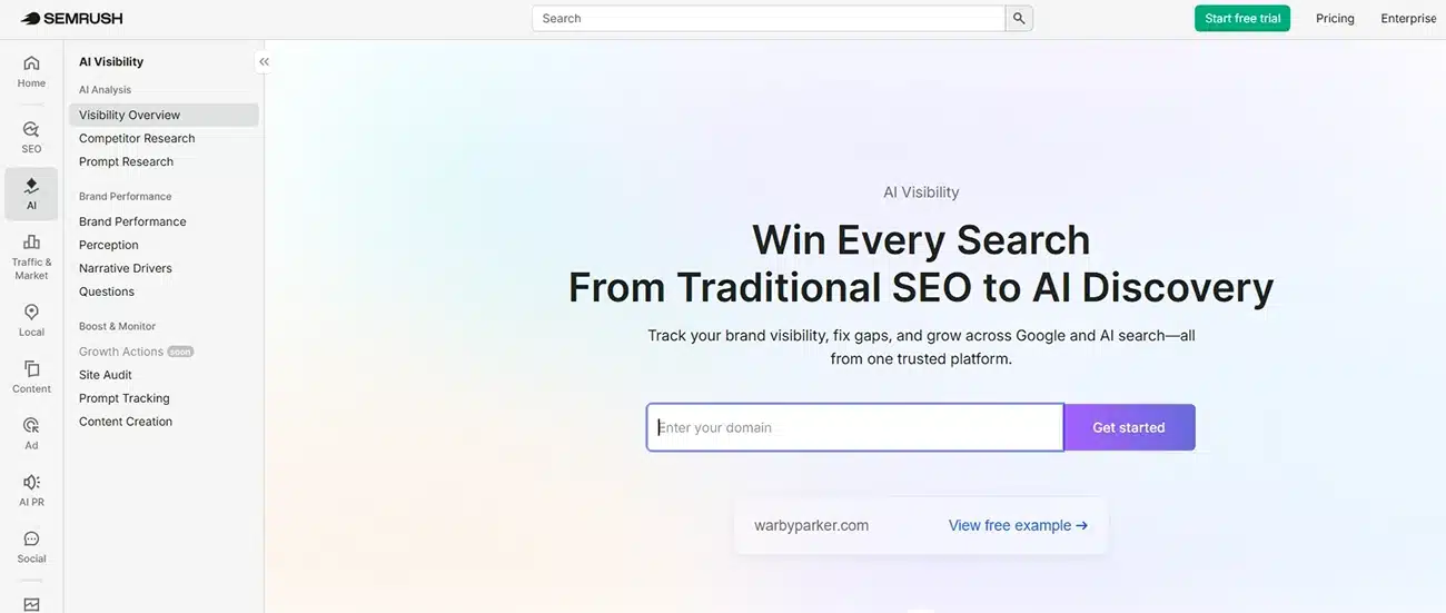 Semrush AI Visibility Toolkit