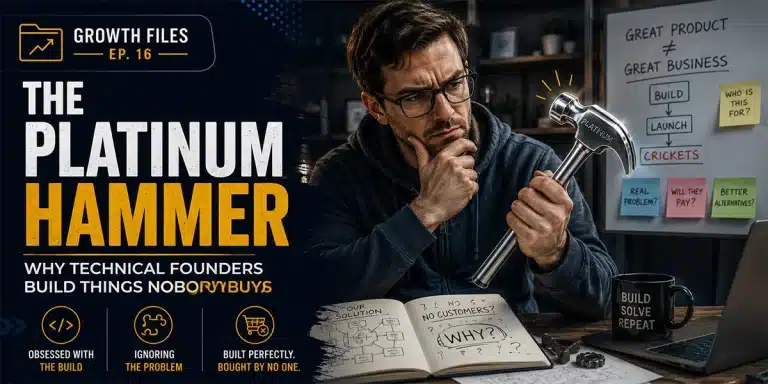 The Platinum Hammer: Why Technical Founders Build Things Nobody Buys (Growth Files Ep. 16)
